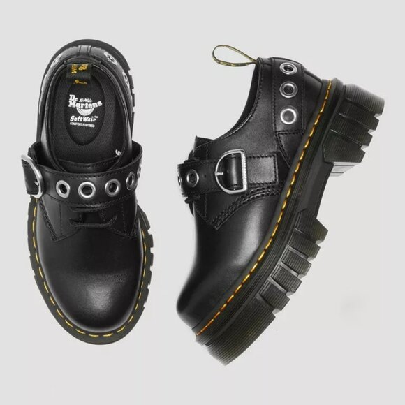 Audrick Hardware Leather Platform Oxford Shoes in Black - RARE - Picture 2 of 16